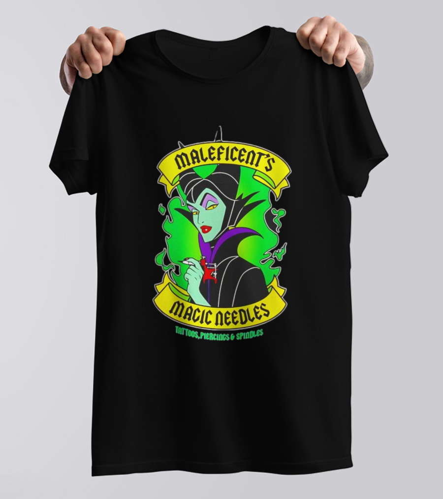 Maleficent's Magic Needles Tattoos Piercings And Spindles T-Shirt