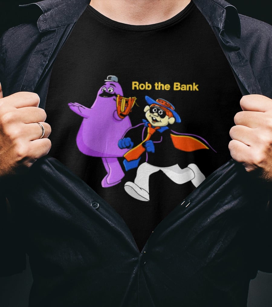 New York Mets Grimace Rob The Bank Hamburglar Duo T-Shirt