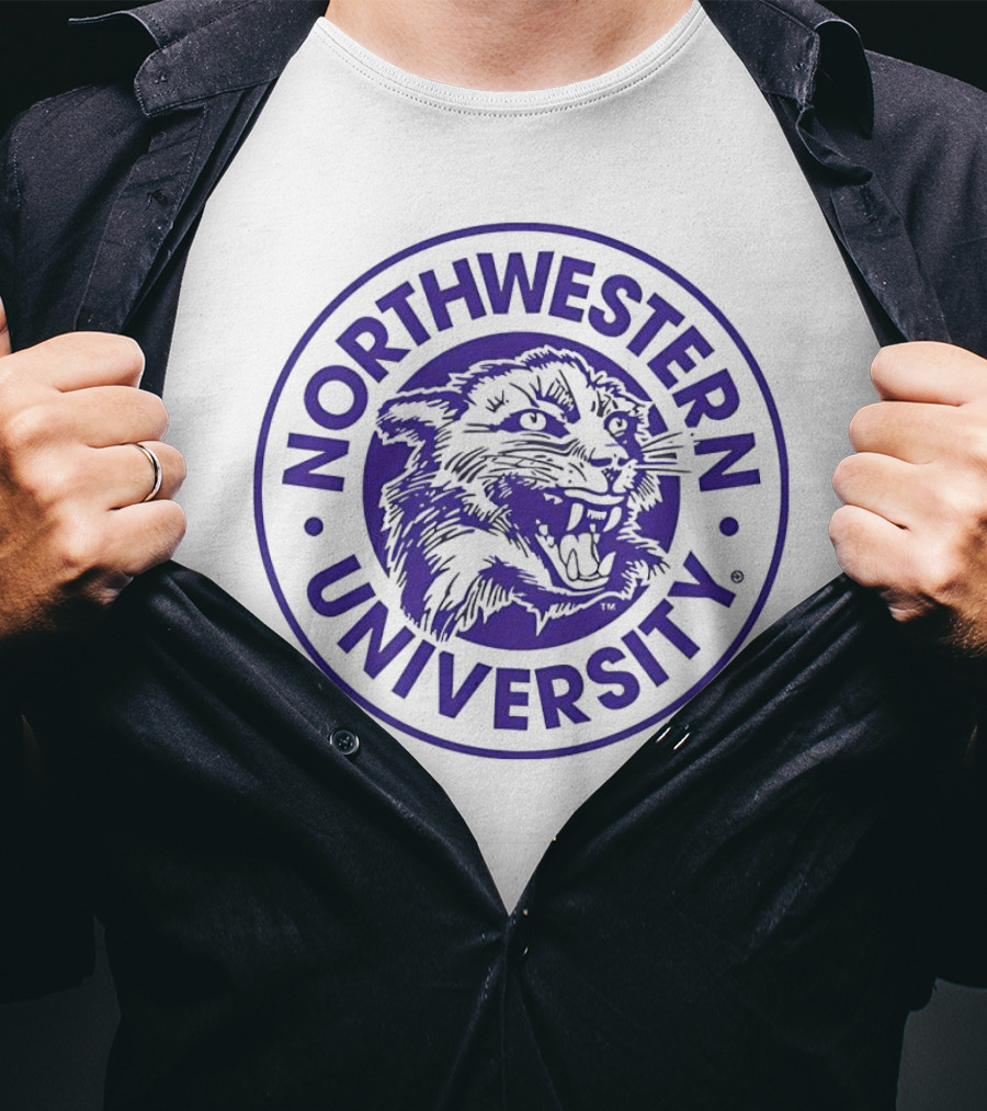Northwestern University Vintage Wildcat Emblem T-Shirt