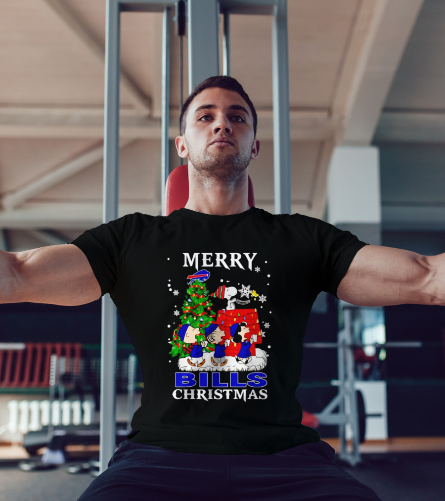 Merry Bills Christmas Peanuts Buffalo Bills T-Shirt
