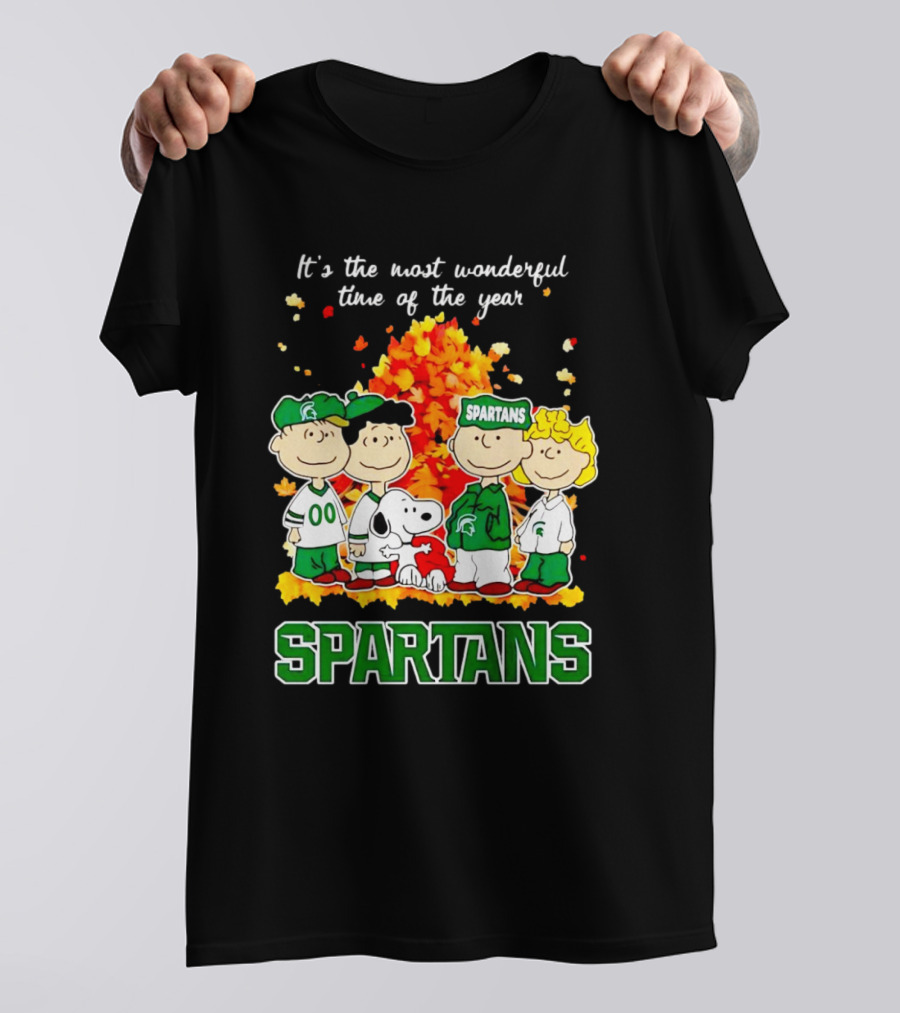 It's The Most Wonderful Time Of The Year Peanuts Spartans Fall T-Shirt
