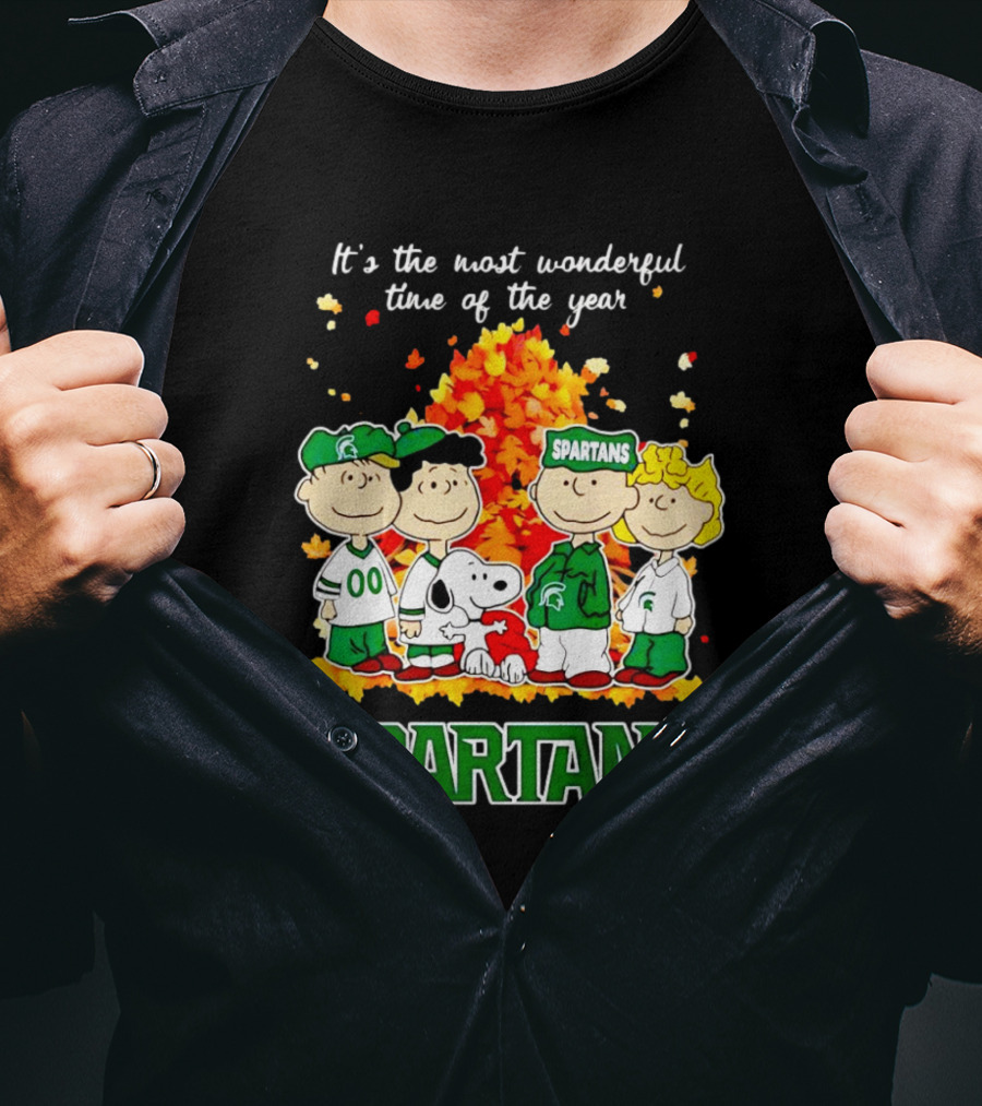 It's The Most Wonderful Time Of The Year Peanuts Spartans Fall T-Shirt