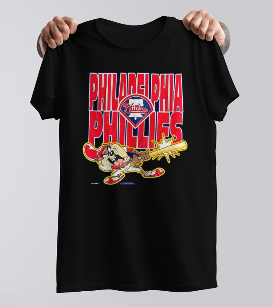 Philadelphia Phillies Tasmanian Devil Taz MLB 1995 Jersey T-Shirt