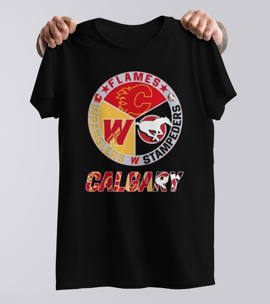 Calgary Flames Wranglers Stampeders T-Shirt
