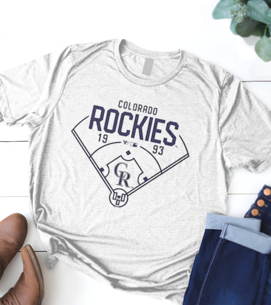 Colorado Rockies 1993 Baseball Field T-Shirt