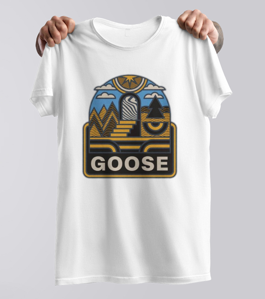 GOOSE Psychedelic Landscape Staircase T-Shirt