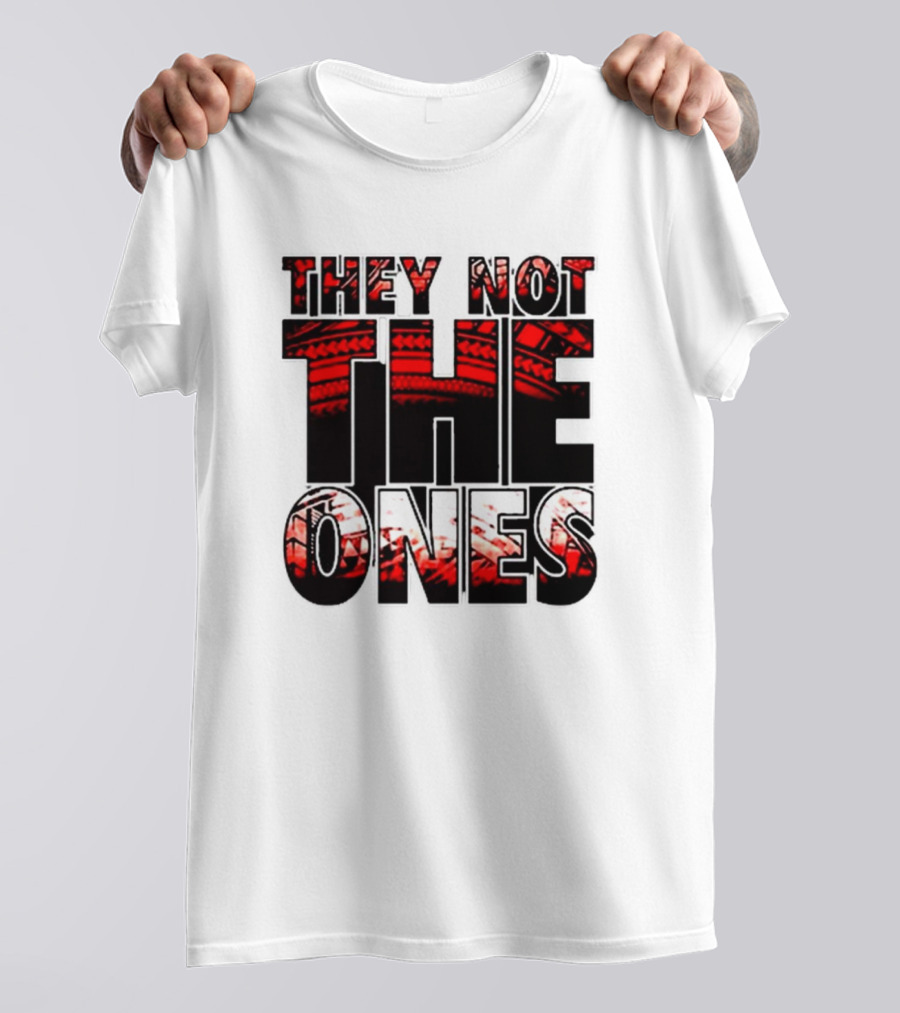 Jimmy Uso They Not The Ones WWE Wrestling Phrase Black Red Bold Letters T-Shirt