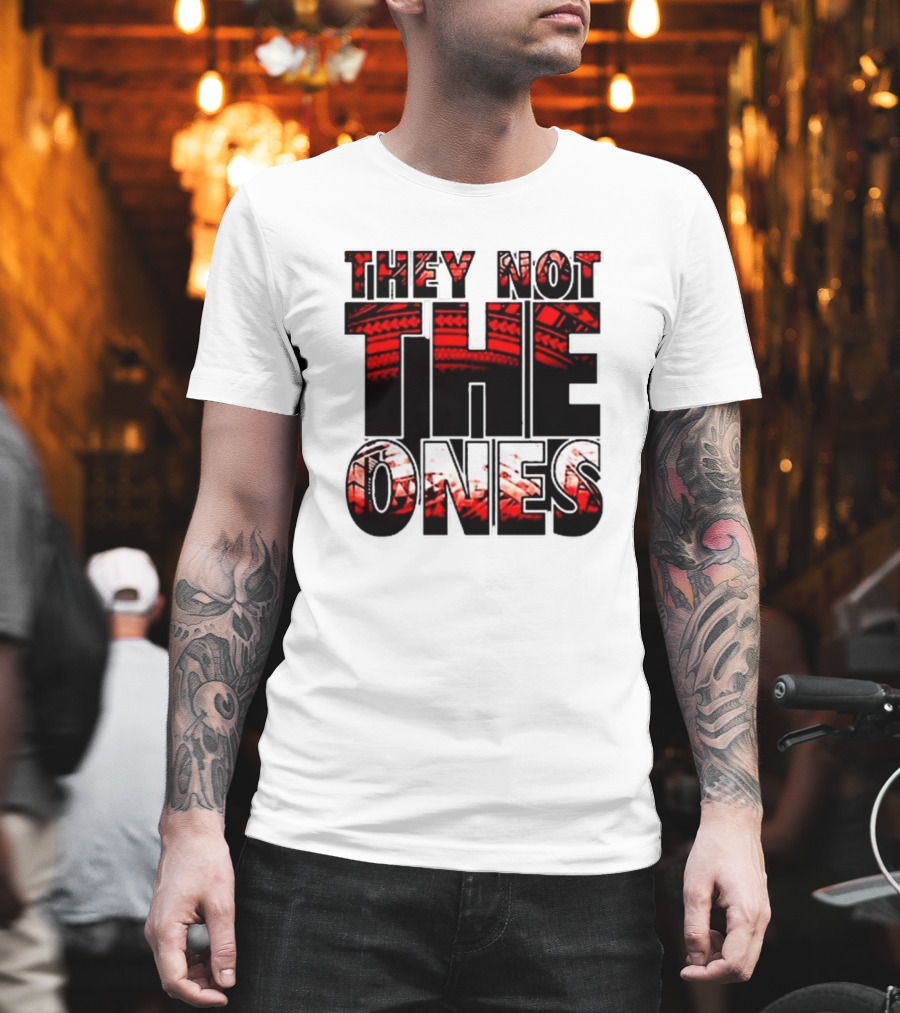 Jimmy Uso They Not The Ones WWE Wrestling Phrase Black Red Bold Letters T-Shirt