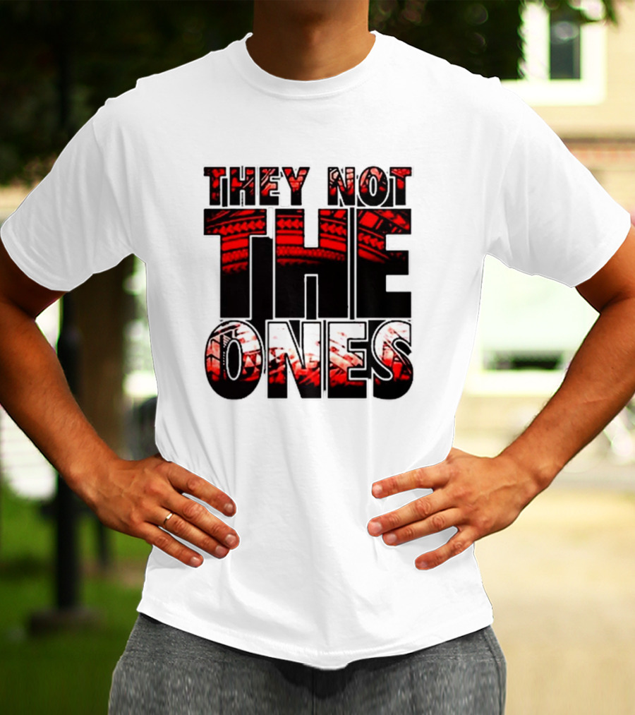 Jimmy Uso They Not The Ones WWE Wrestling Phrase Black Red Bold Letters T-Shirt