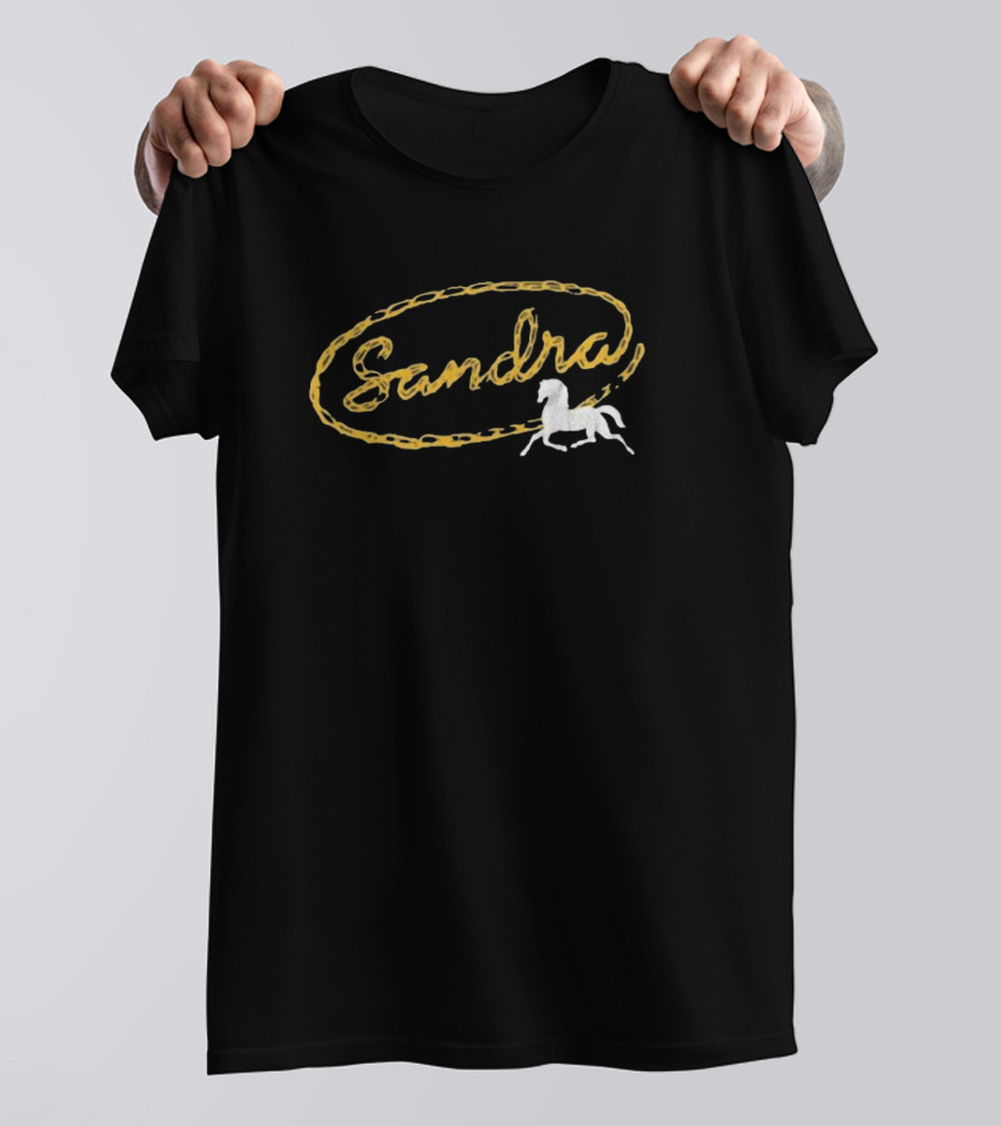 Sandra Chain Oval Horse Logo Medium Build T-Shirt