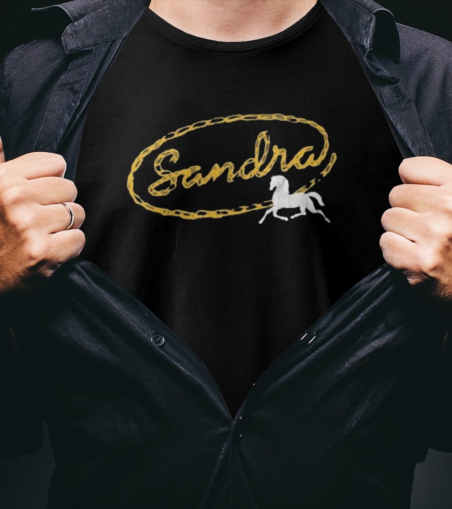 Sandra Chain Oval Horse Logo Medium Build T-Shirt
