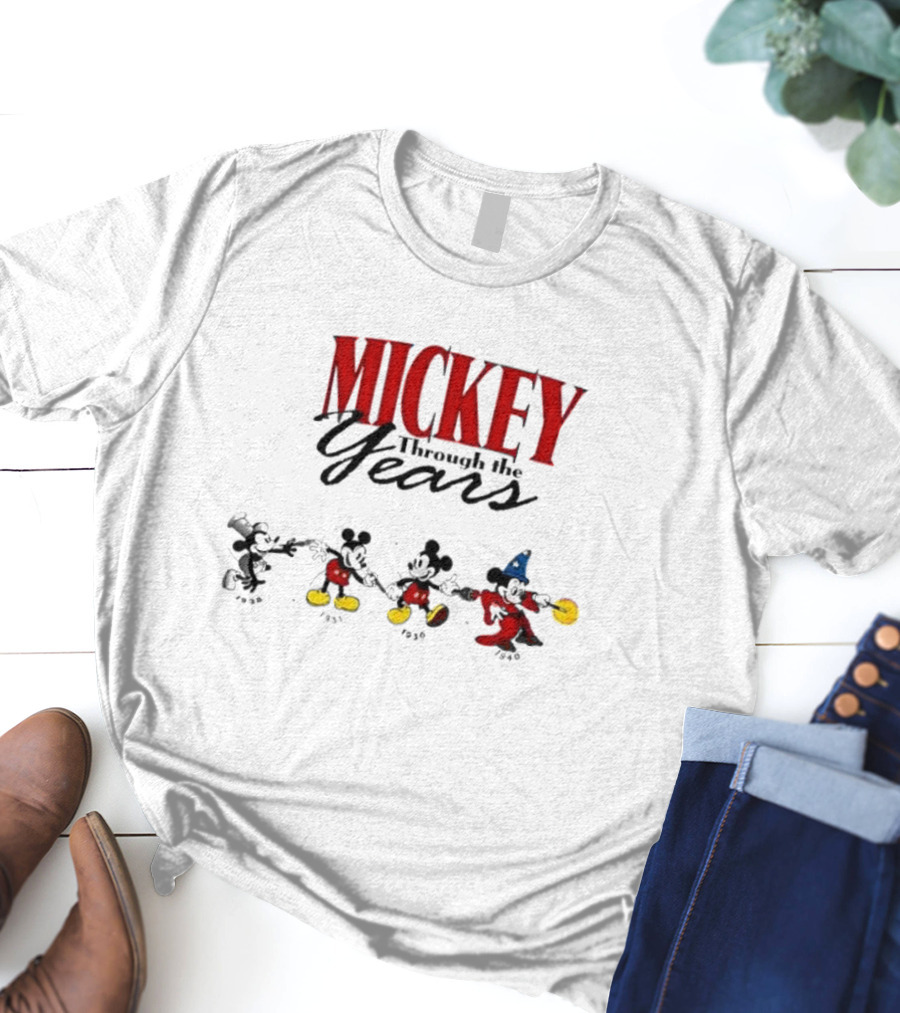 Mickey Through The Years 1926 1931 1936 1940 T-Shirt