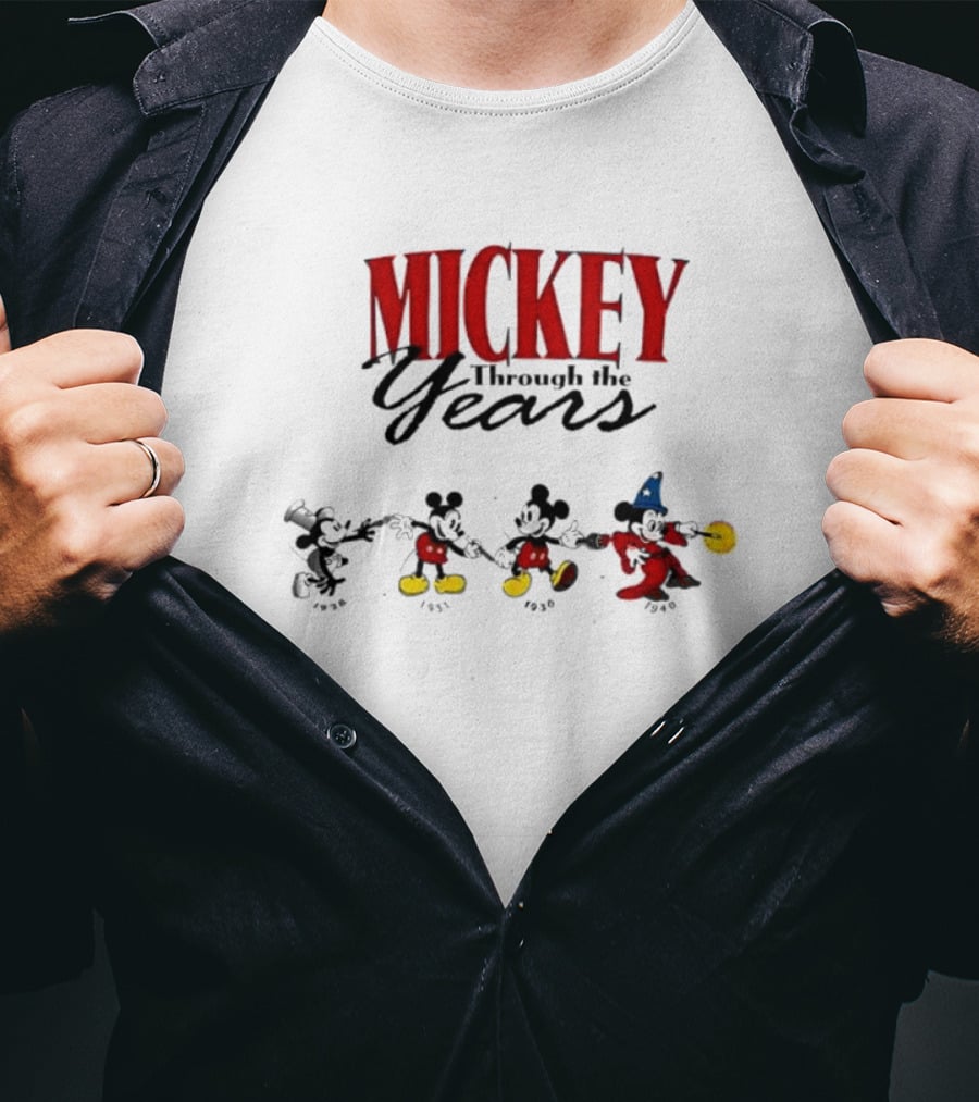 Mickey Through The Years 1926 1931 1936 1940 T-Shirt