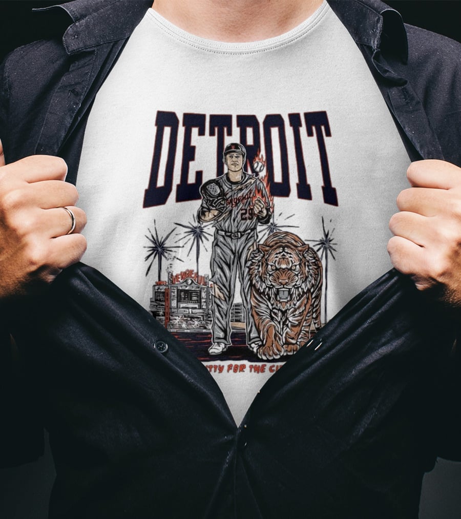 Detroit Tigers Gritty For The City Vengeful Collection MLB T-Shirt