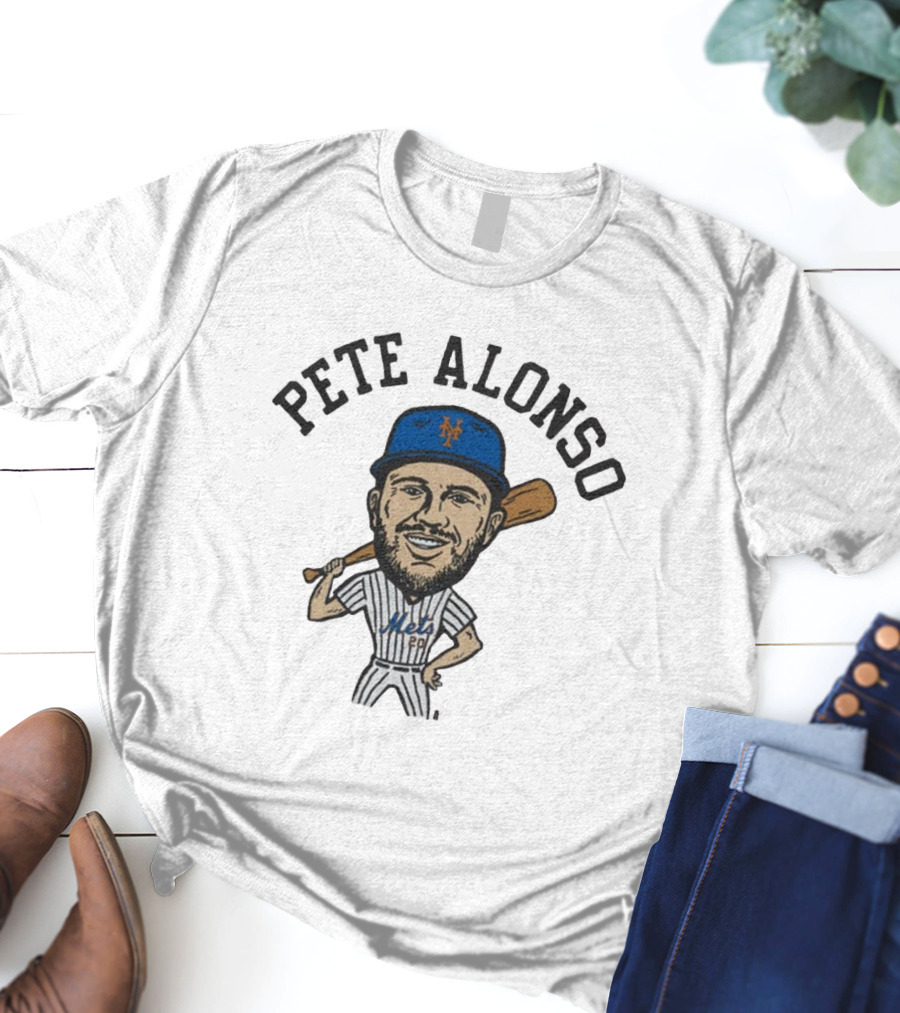 Pete Alonso New York Mets MLB Caricature T-Shirt