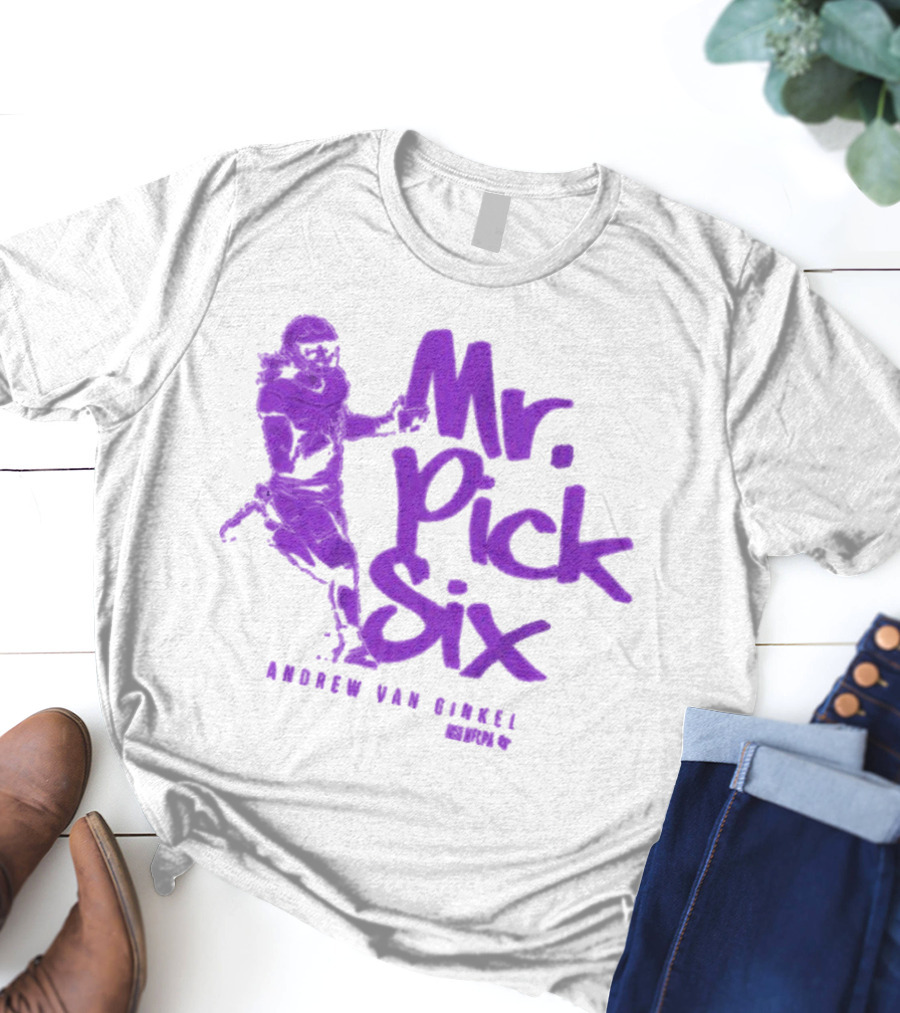 Andrew Van Ginkel Mr. Pick Six NFLPA T-Shirt