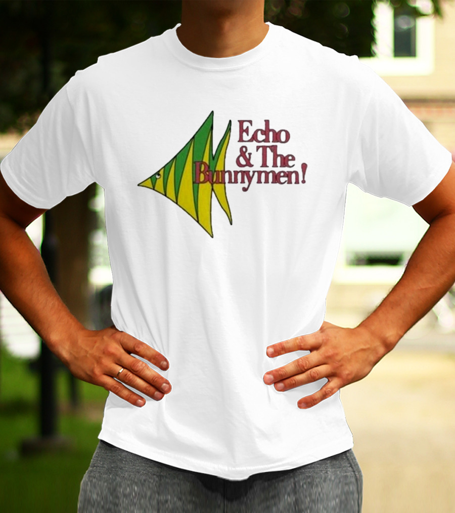Echo And The Bunnymen Fish Graphic Bunnymen Store T-Shirt