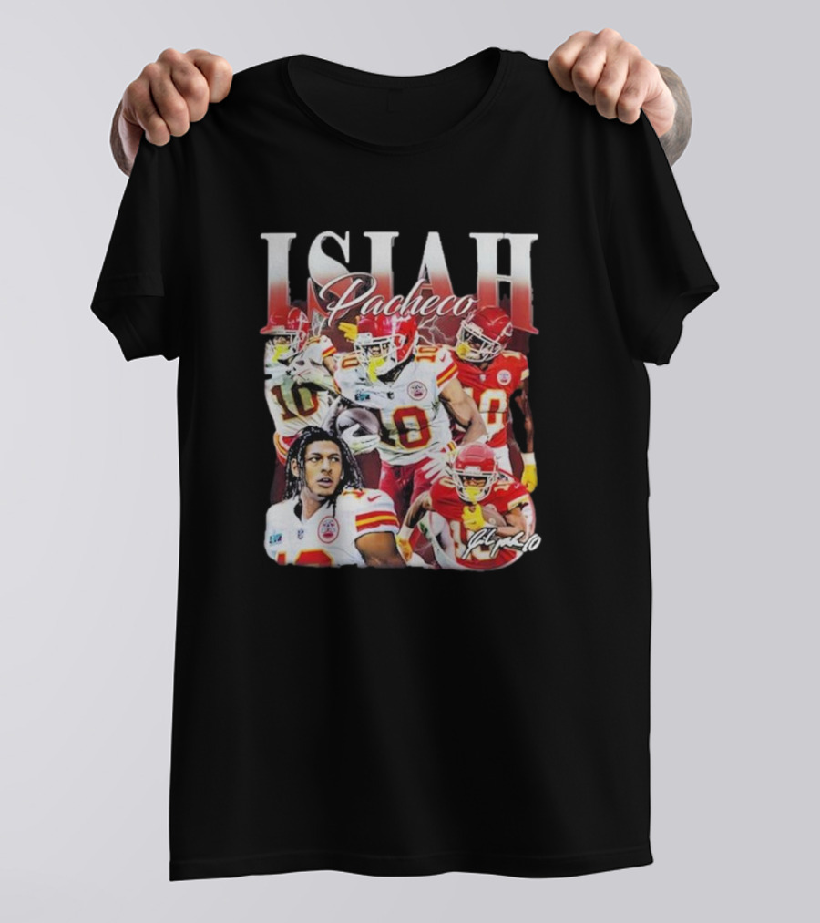 Isiah Pacheco Kansas City Chiefs Vintage Football Star T-Shirt