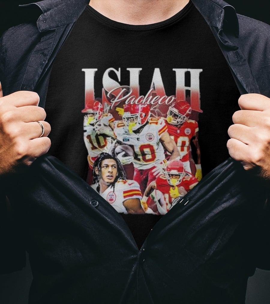 Isiah Pacheco Kansas City Chiefs Vintage Football Star T-Shirt