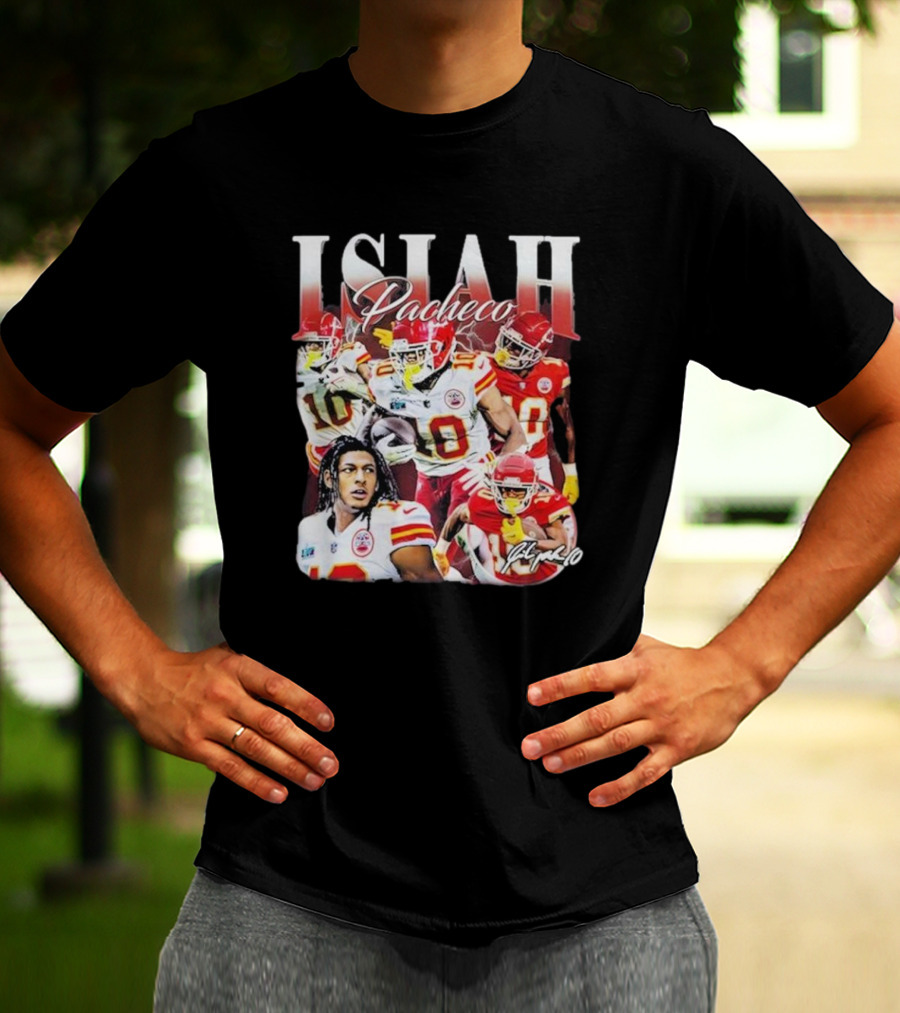 Isiah Pacheco Kansas City Chiefs Vintage Football Star T-Shirt
