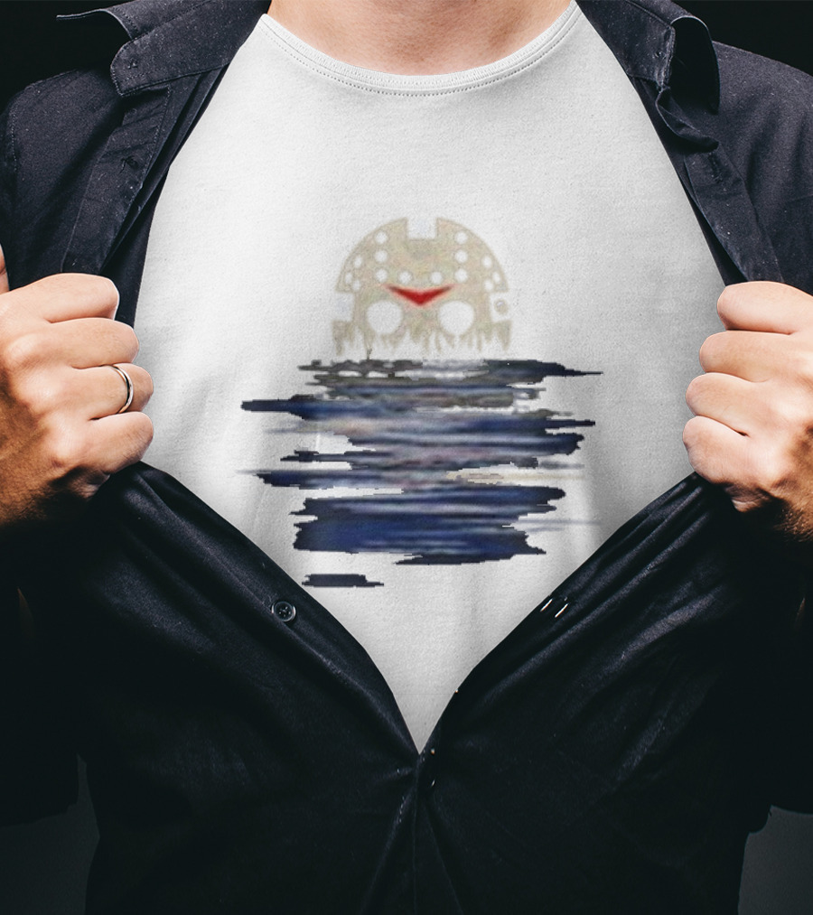 Jason Voorhees Mask Reflected In Camp Crystal Lake Water T-Shirt