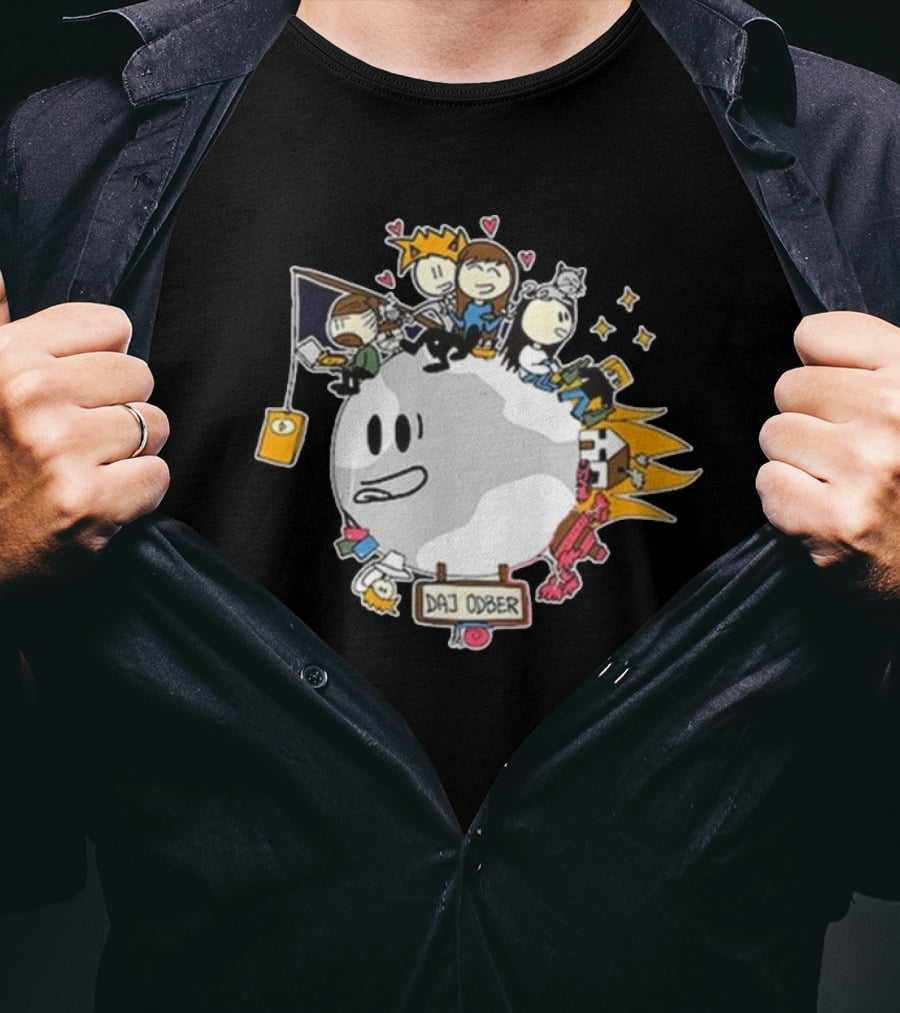 Moonov Moon Art Daj Ober Characters And Hearts T-Shirt