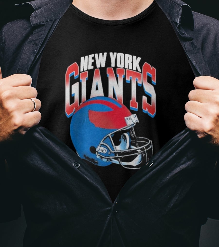 New York Giants NFL Helmet Gradient T-Shirt