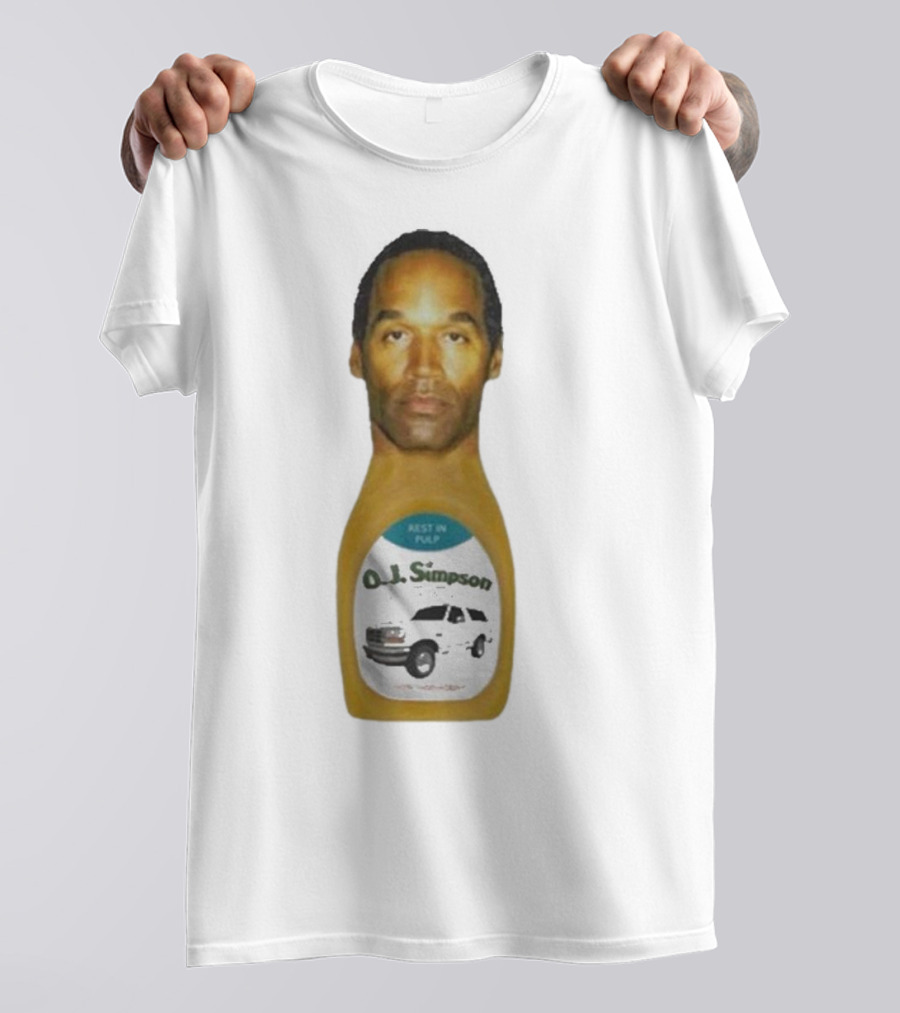 O.J. Simpson Rest In Pulp Illegal Car Chase Bottle T-Shirt