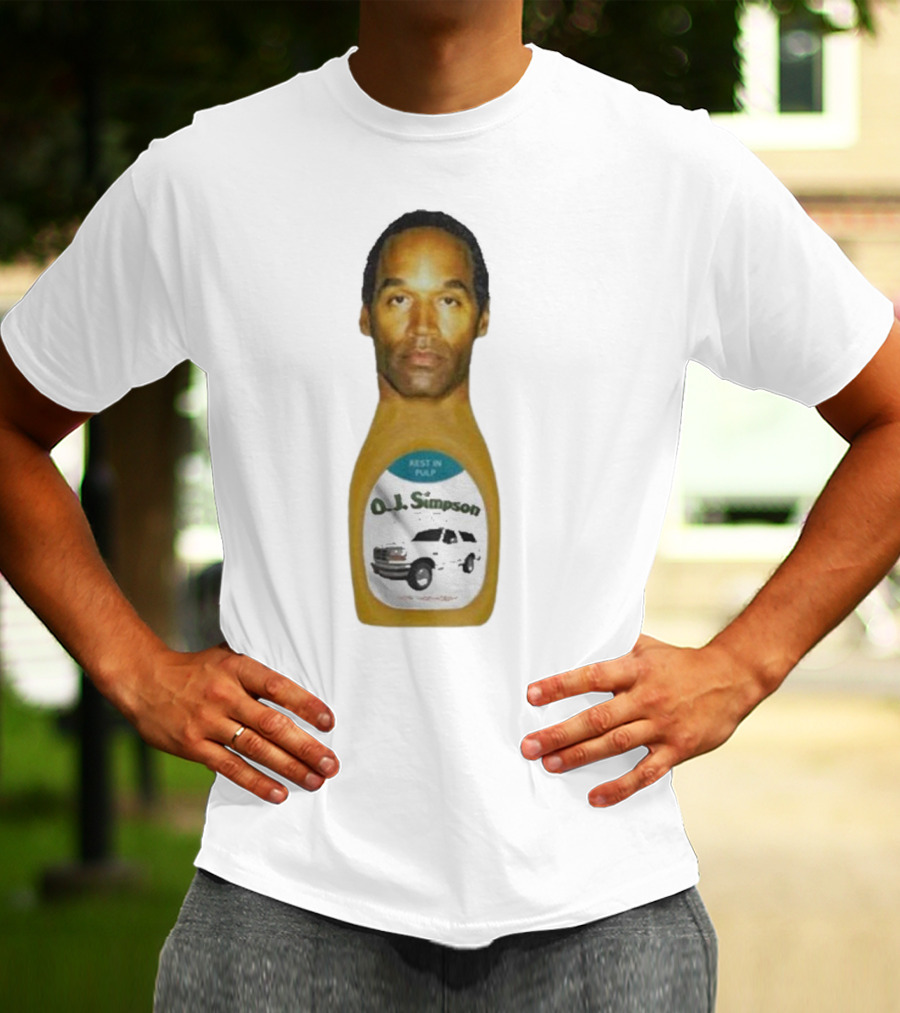 O.J. Simpson Rest In Pulp Illegal Car Chase Bottle T-Shirt