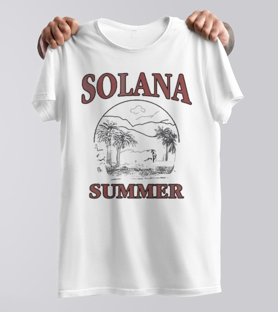 Solana Summer Palm Beach Scene T-Shirt