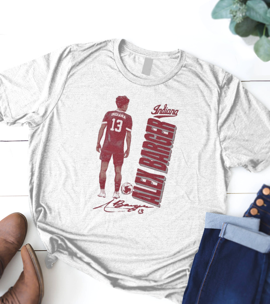 Indiana Soccer Alex Barger 13 Signature T-Shirt