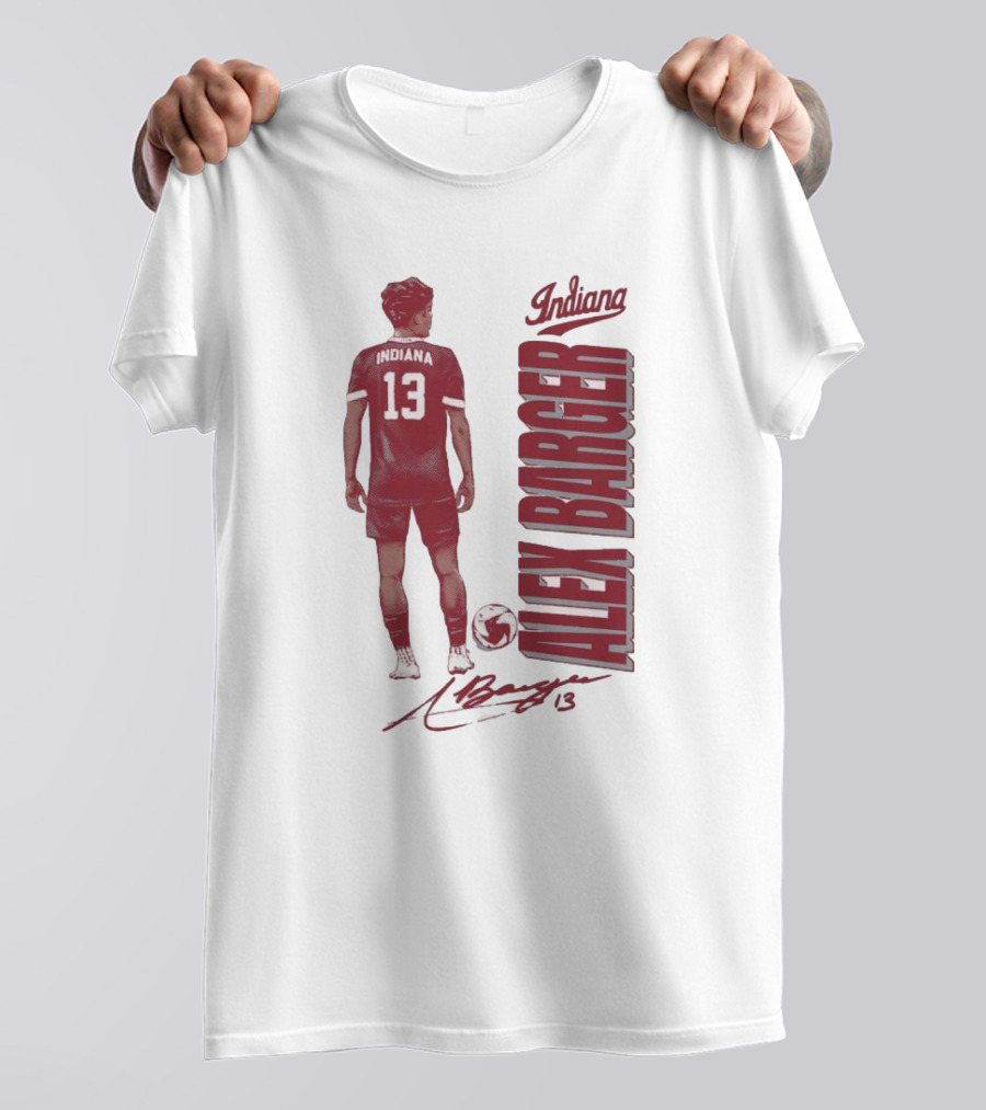 Indiana Soccer Alex Barger 13 Signature T-Shirt