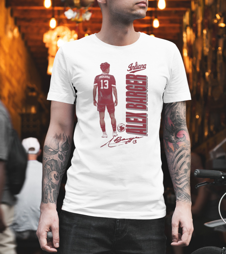 Indiana Soccer Alex Barger 13 Signature T-Shirt