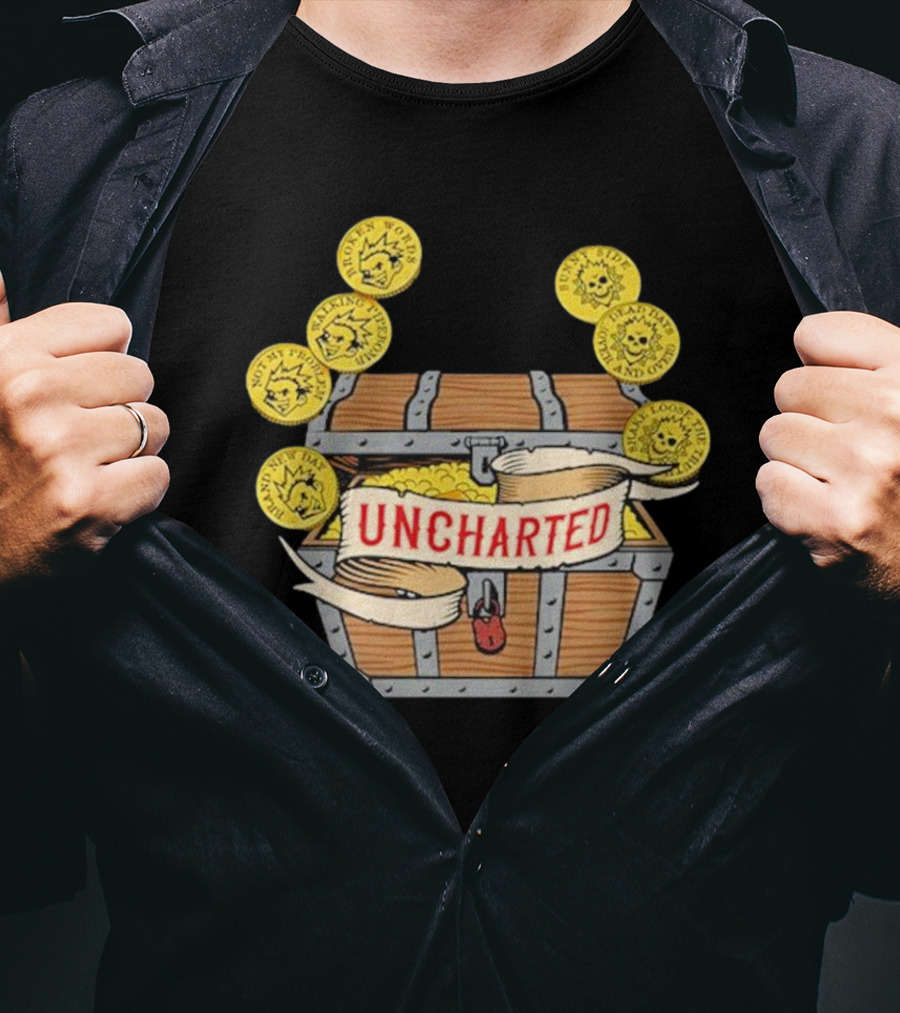 Less Than Jake Uncharted Treasure Chest And Coins T-Shirt