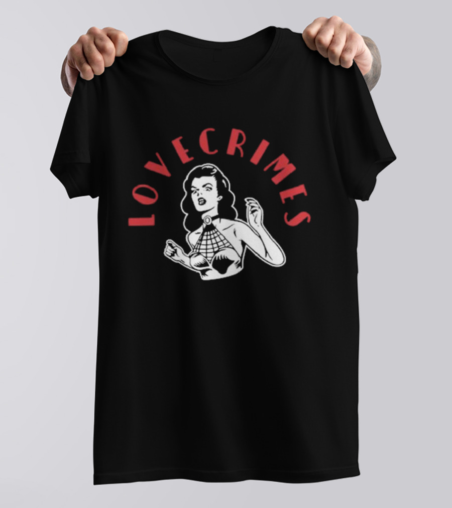 Lovecrimes Retro Comic Style Bold Web Girl T-Shirt