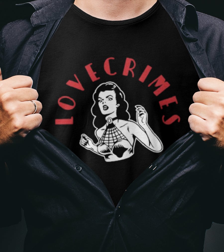 Lovecrimes Retro Comic Style Bold Web Girl T-Shirt