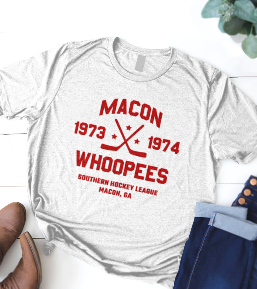Macon Whoopees 1973-1974 Southern Hockey League Macon, GA T-Shirt