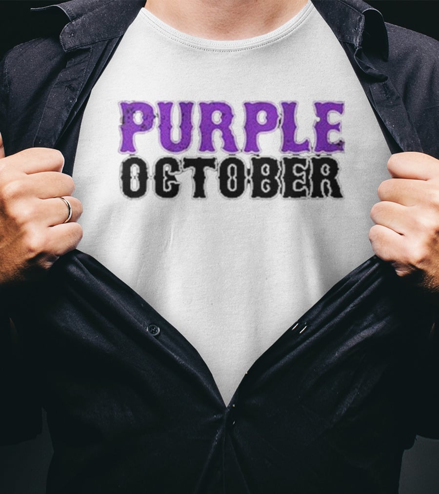 New York Baseball Purple October T-Shirt