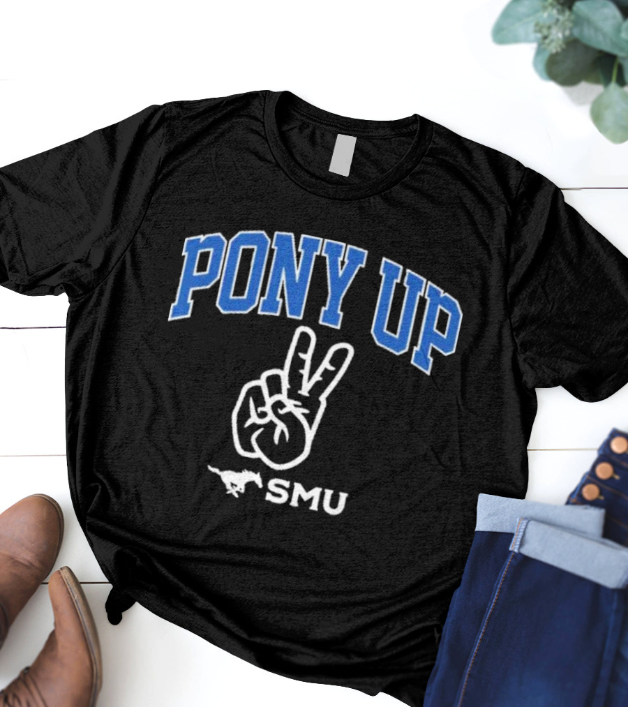 SMU Pony Up Hand Sign T-Shirt