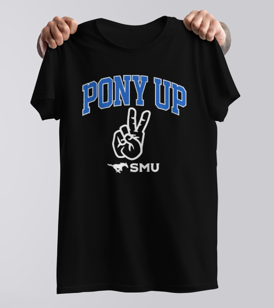 SMU Pony Up Hand Sign T-Shirt