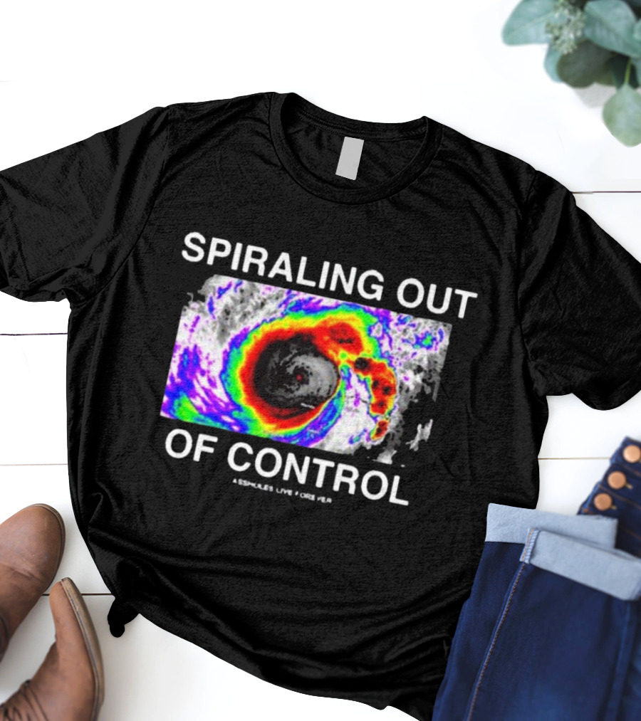 Spiraling Out Of Control Colorful Hurricane Assholes Live Forever T-Shirt