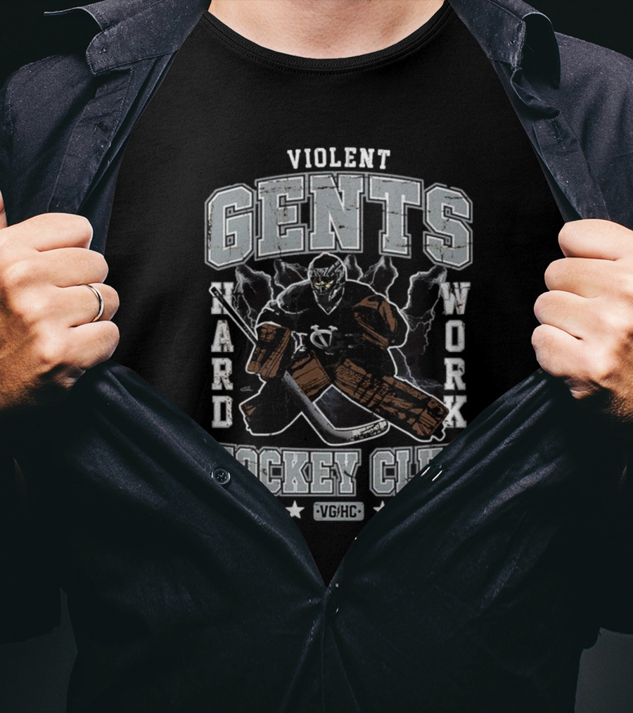 Violent Gents Hockey Club Hard Work VGHC Vintage Showstopper T-Shirt