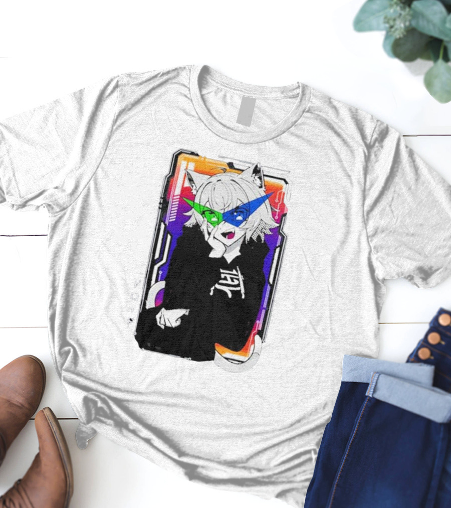 Elasticdroid Gamersupps Anime Cat Ears Cyberpunk T-Shirt