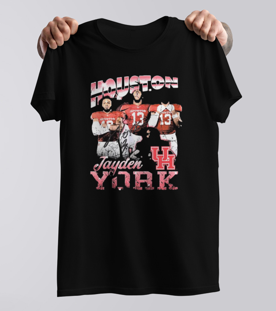 Houston Cougars Jayden York Vintage Signature UH Football T-Shirt