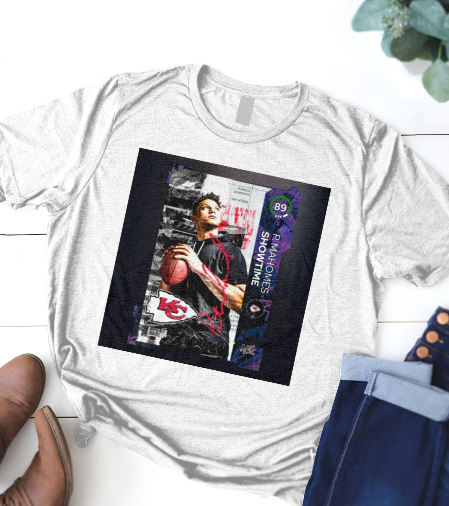 P. Mahomes Showtime Kansas City Chiefs 89 OVR MUT NFL T-Shirt