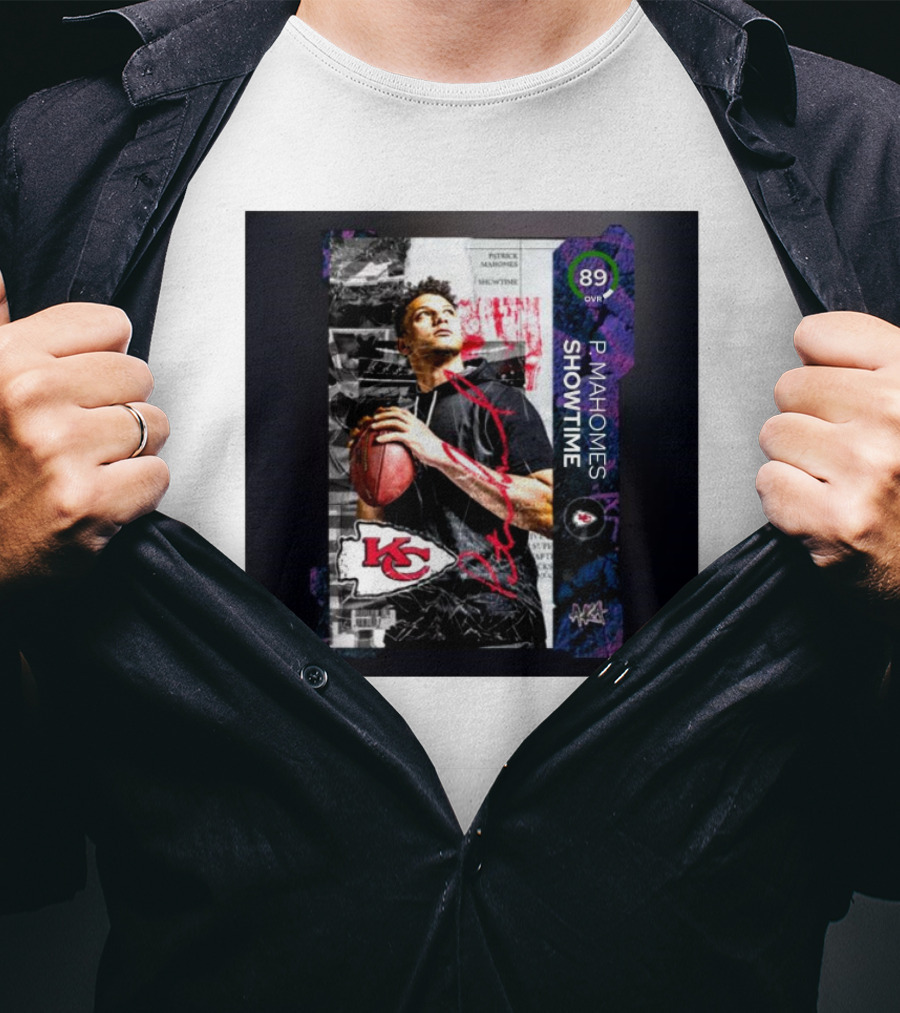 P. Mahomes Showtime Kansas City Chiefs 89 OVR MUT NFL T-Shirt