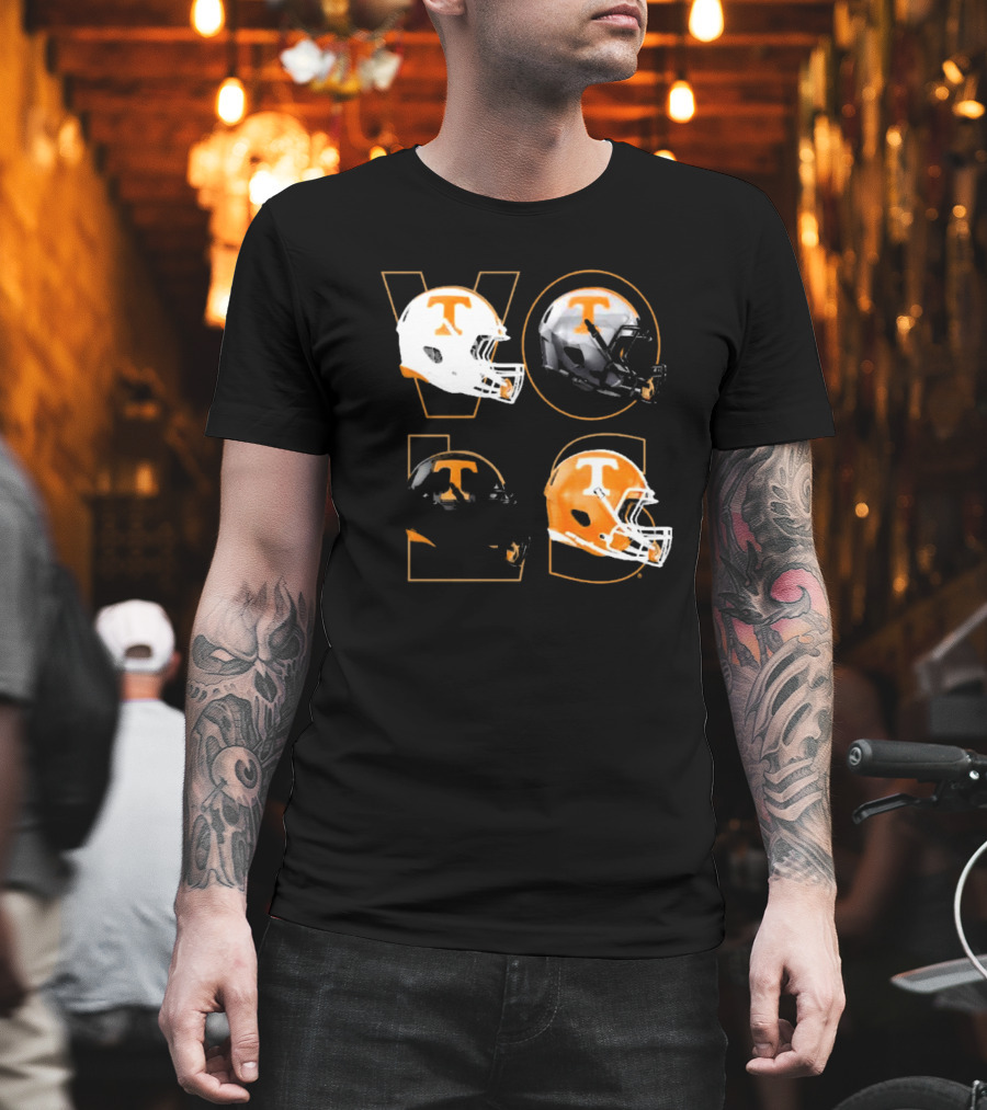 Tennessee Vols Multi Helmets NCAA Comfort Colors T-Shirt
