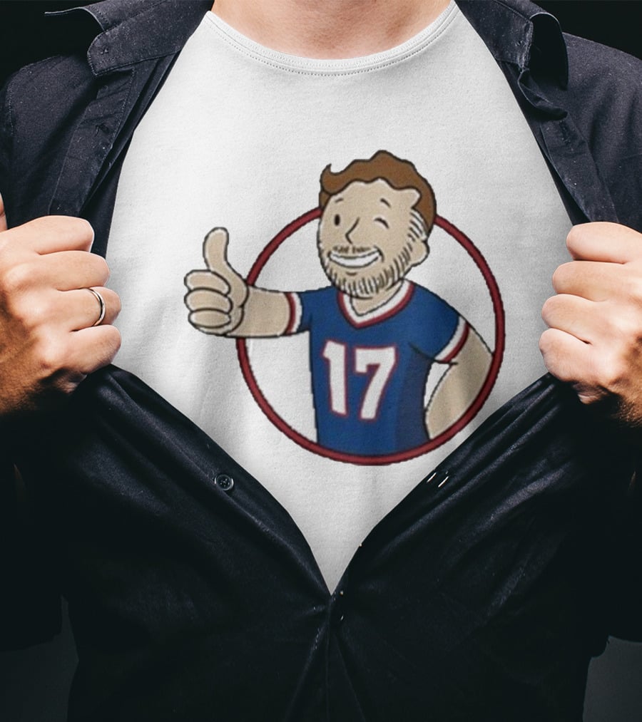 Edition Ball Out Vault Boy Thumbs Up Number 17 Jersey Blue Red T-Shirt