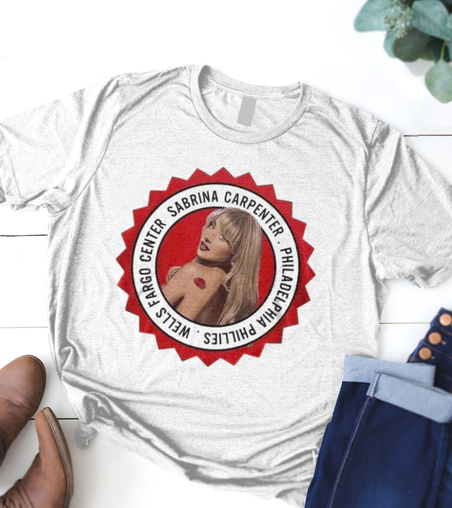 Sabrina Carpenter Philadelphia Phillies Wells Fargo Center T-Shirt