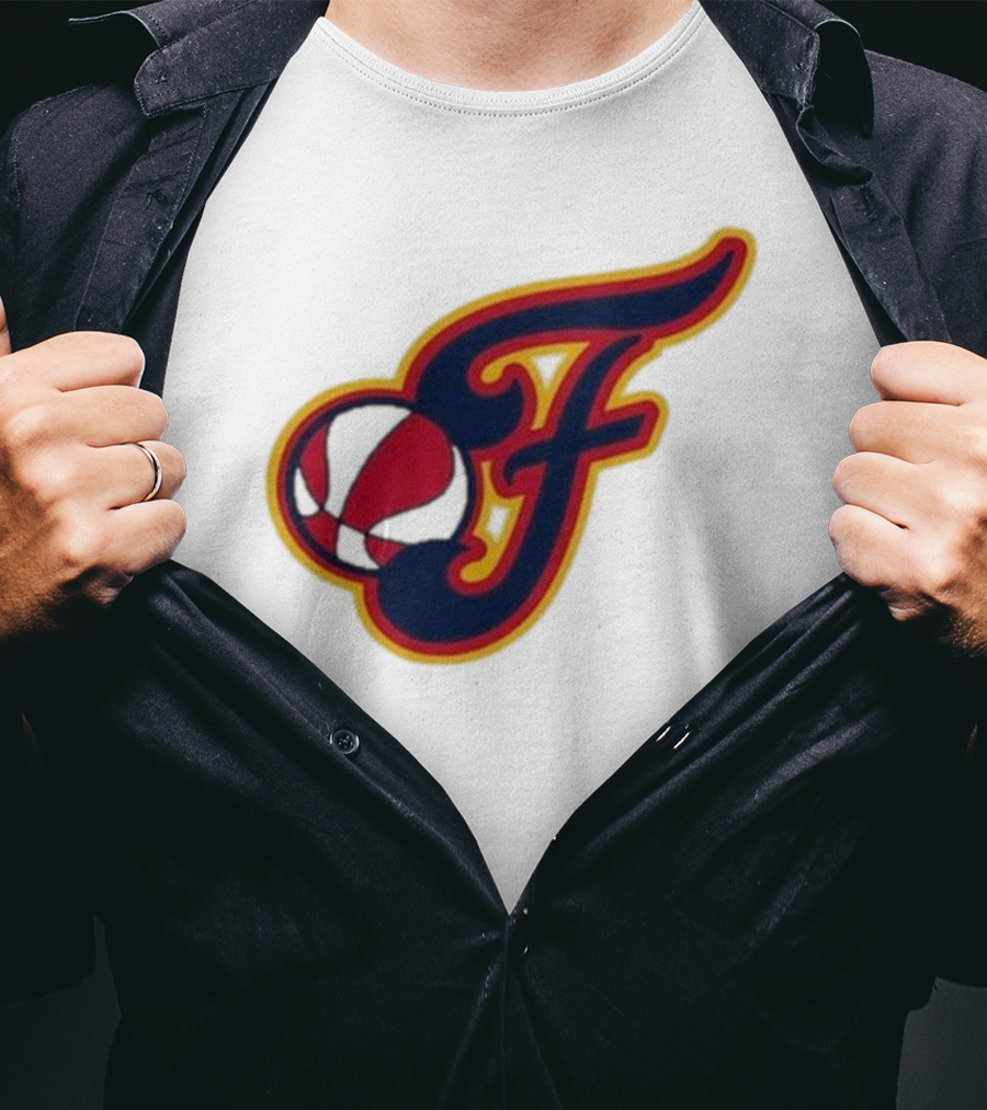 Youth Indiana Fever F Logo Basketball Grey T-Shirt